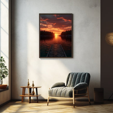 Dock Sunset Painting